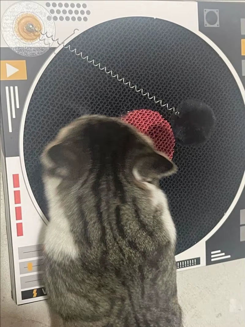 Vinyl Record Cat Scratcher Reinforced Sisal Fiber Board Protects Sofa Carpet from Cat Claws Durable Cardboard Alternative